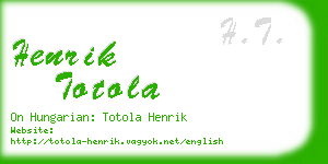 henrik totola business card